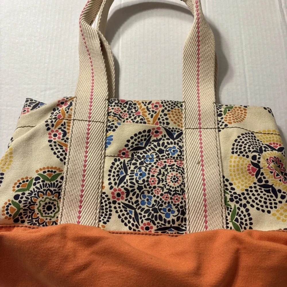 Fossil Multicolor Tote with Orange‎ Accents - Picture 2 of 6